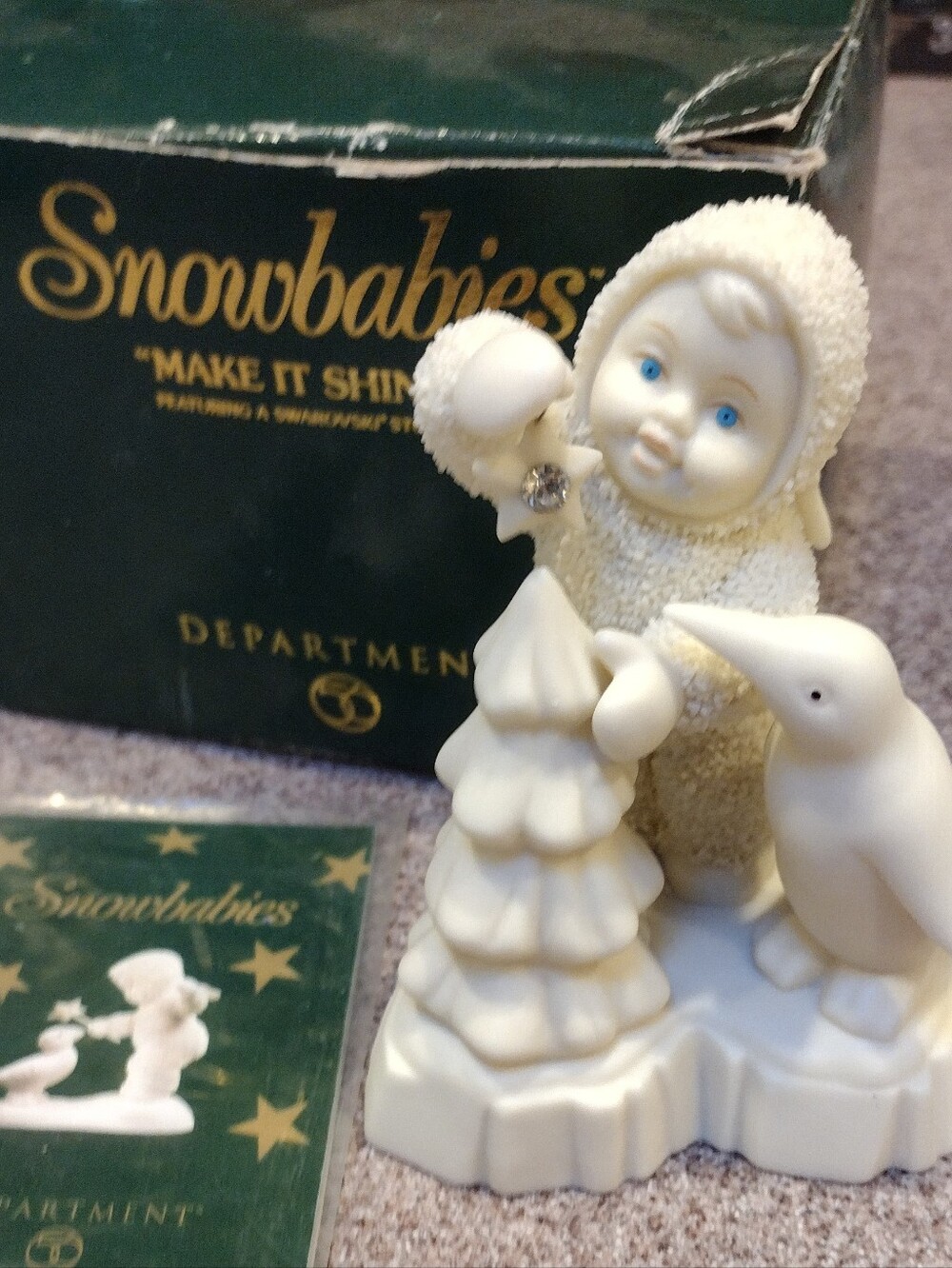 Dept 56 Make It Shine Snowbaby Figurine w/ Swarovski Crystal Star - Picture 3 of 10